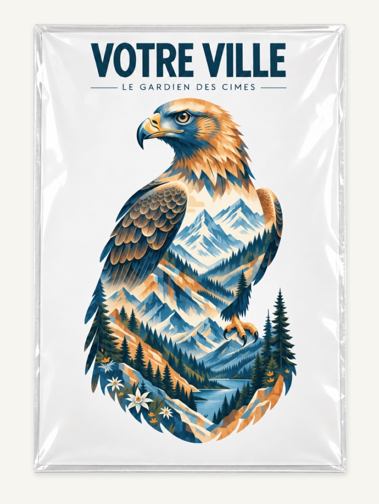[NAT-STR-001_AFF-A4] NATURA STRATA — L’aigle (Affiche papier A4)