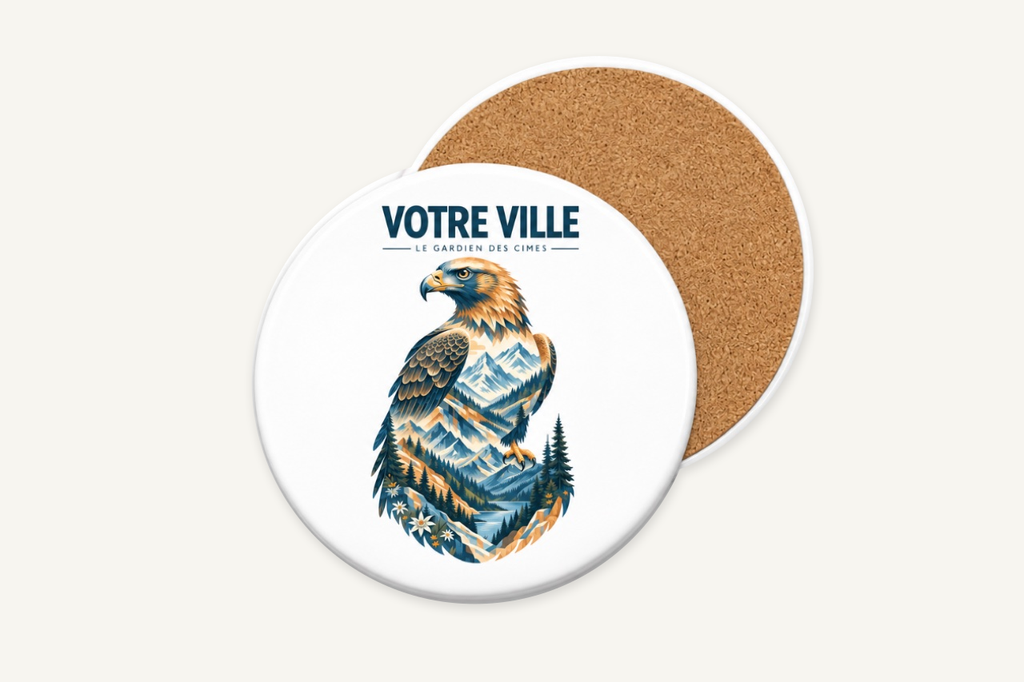 [NAT-STR-001_SV-ROND] NATURA STRATA — L’aigle (Sous-verre rond)