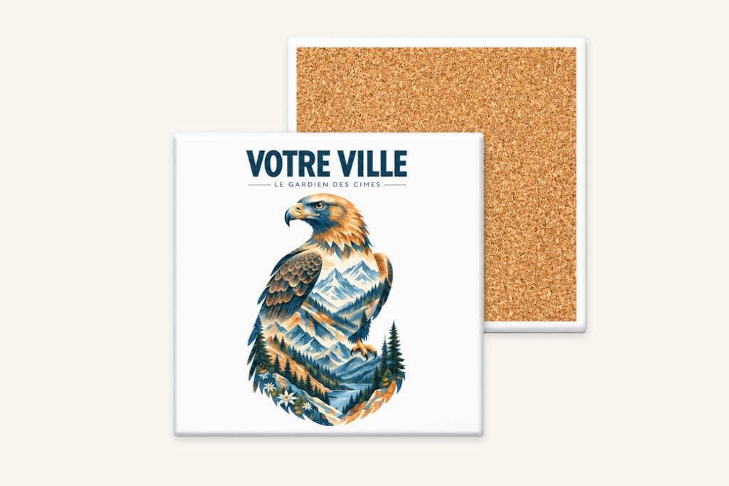 [NAT-STR-001_SV-CARRE] NATURA STRATA — L’aigle (Sous-verre carré)