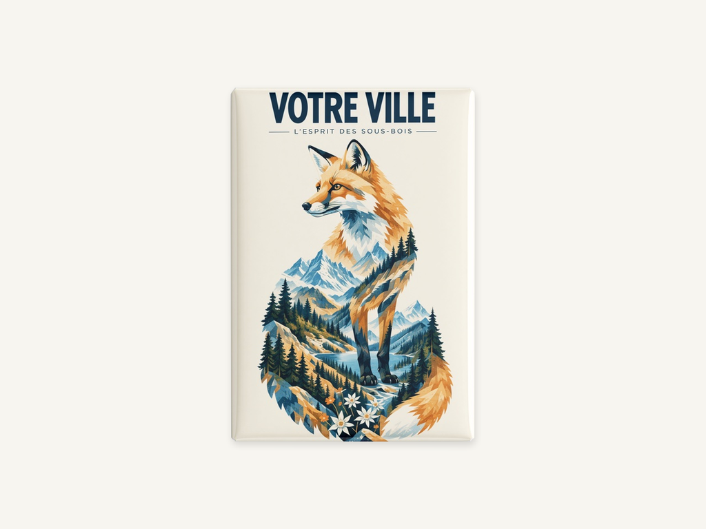 [NAT-STR-002_MAG-R] NATURA STRATA — Le renard (Magnet rembordé)