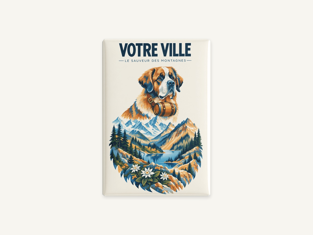 [NAT-STR-006_MAG-R] NATURA STRATA — Le saint-bernard (Magnet rembordé)