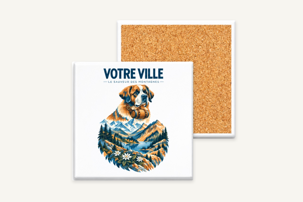 [NAT-STR-006_SV-CARRE] NATURA STRATA — Le saint-bernard (Sous-verre carré)