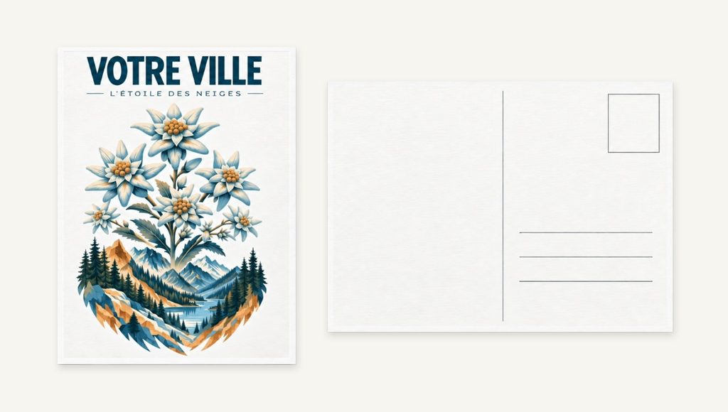[NAT-STR-007_CP] NATURA STRATA — L’edelweiss (Carte postale papier)