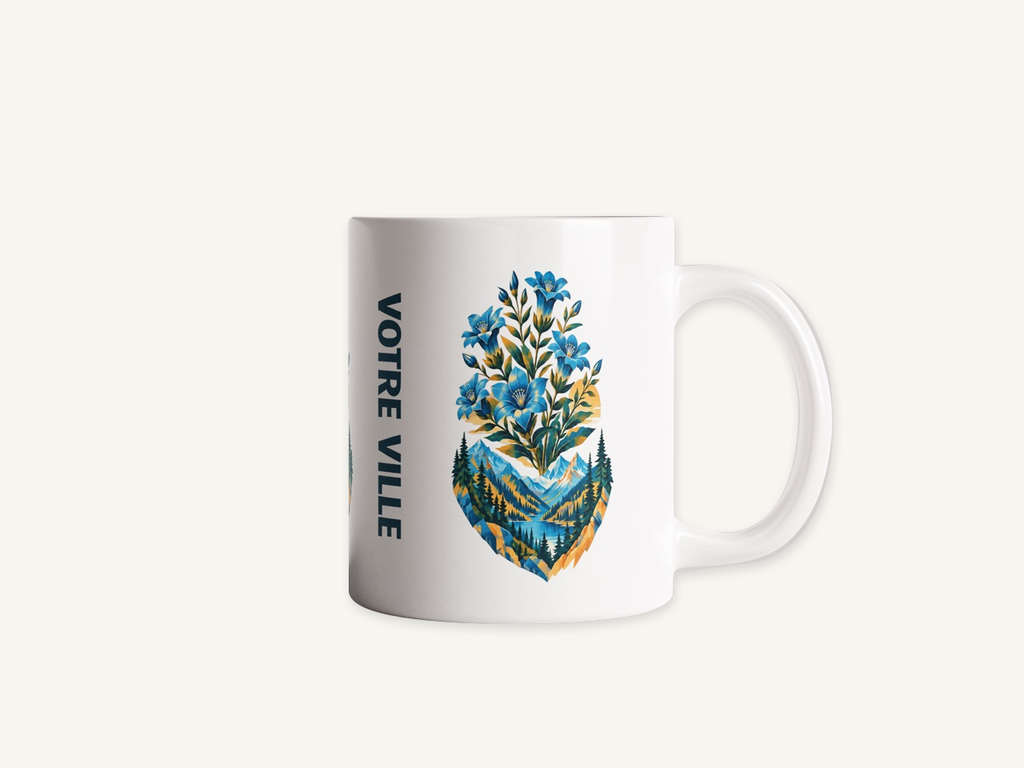 [NAT-STR-008_MUG-MAT] NATURA STRATA — Les fleurs bleues (Mug mat)