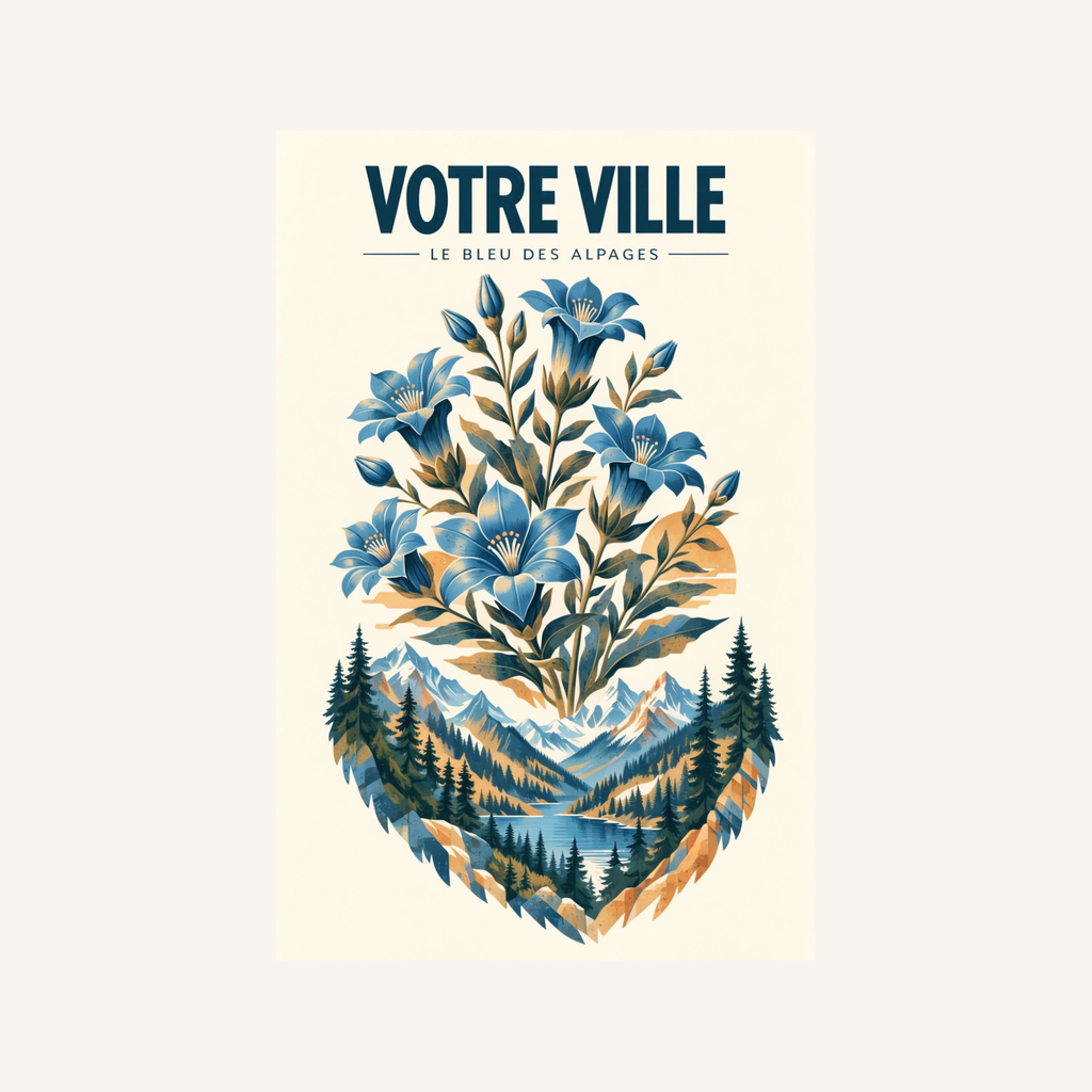 [NAT-STR-008_AFF-A4] NATURA STRATA — Les fleurs bleues (Affiche papier A4)