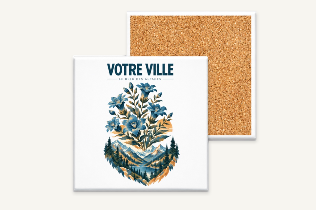 [NAT-STR-008_SV-CARRE] NATURA STRATA — Les fleurs bleues (Sous-verre carré)