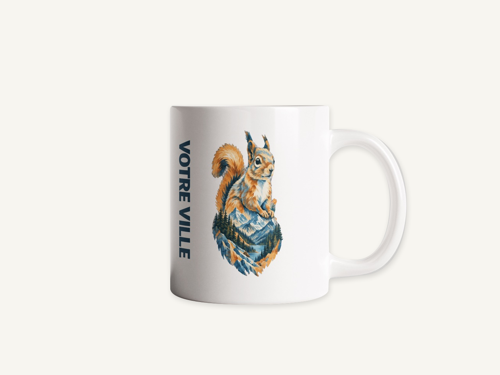 [NAT-STR-011_MUG-MAT] NATURA STRATA — L’écureuil (Mug mat)