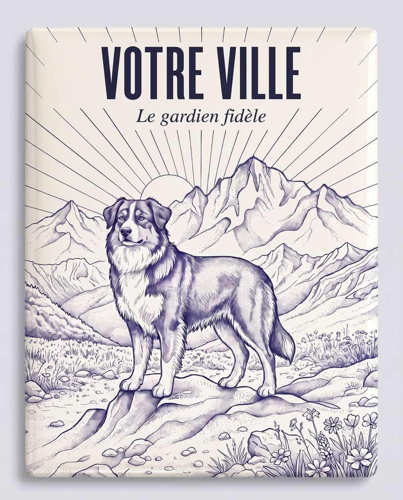 [NAT-ESQ-001_MAG-R] NATURA ESQUISSE — Le gardien fidèle (Magnet rembordé)