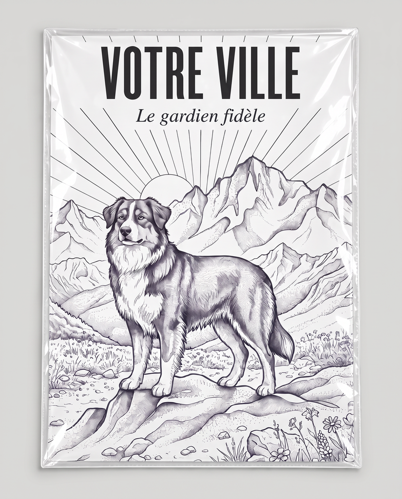 [NAT-ESQ-001_AFF-A3] NATURA ESQUISSE — Le gardien fidèle (Affiche papier A3)