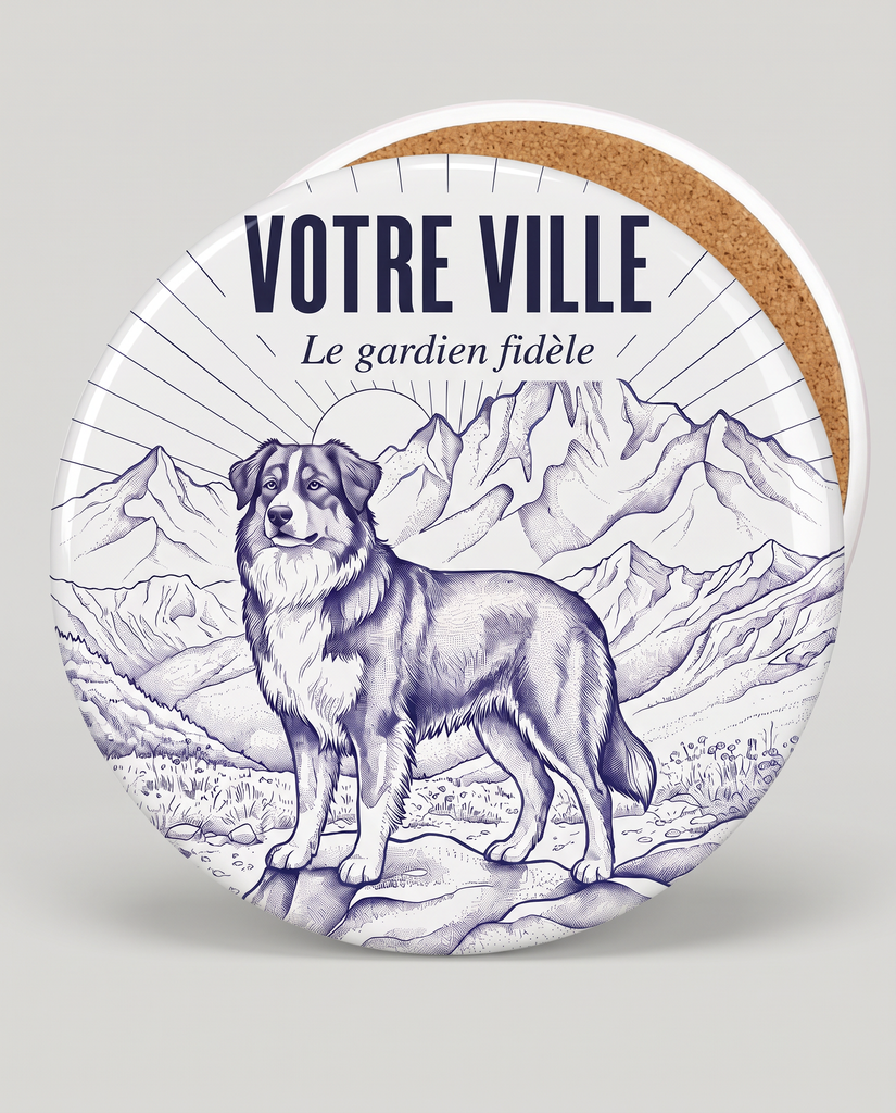 [NAT-ESQ-001_SV-ROND] NATURA ESQUISSE — Le gardien fidèle (Sous-verre rond)