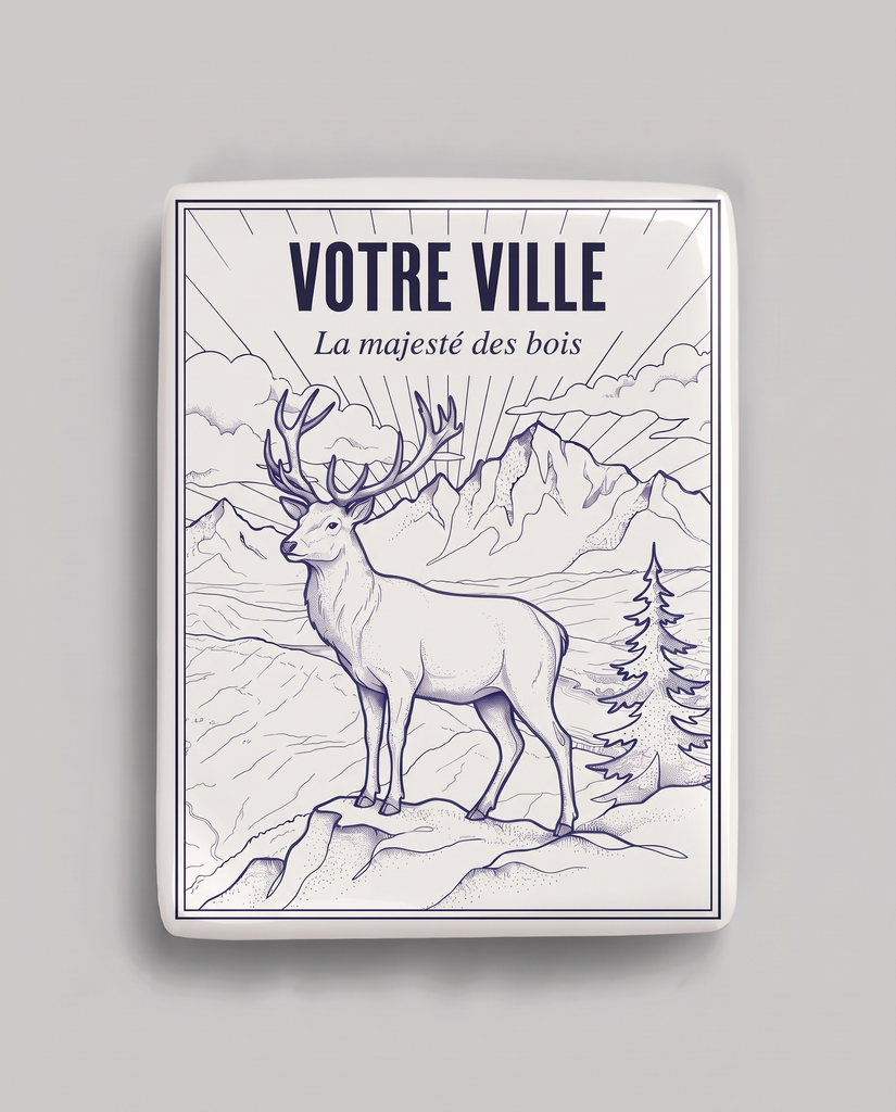 [NAT-ESQ-002_MAG-C] NATURA ESQUISSE — La majesté des bois (Magnet céramique)