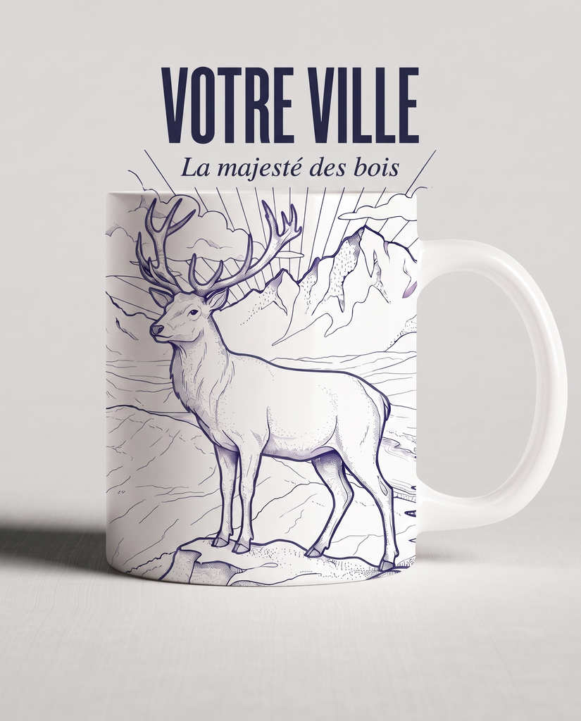 [NAT-ESQ-002_MUG-BRI] NATURA ESQUISSE — La majesté des bois (Mug brillant)