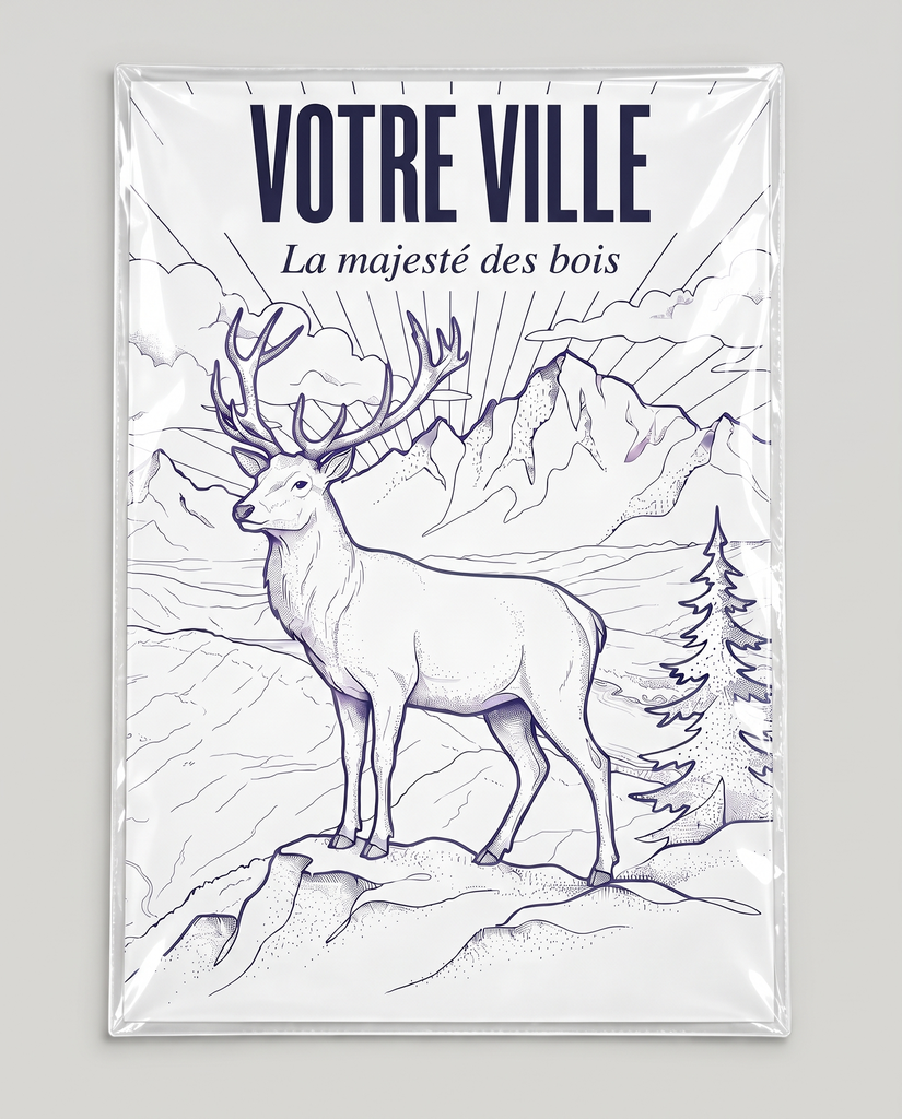 [NAT-ESQ-002_AFF-A3] NATURA ESQUISSE — La majesté des bois (Affiche papier A3)