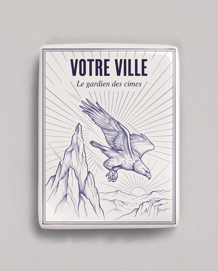 [NAT-ESQ-003_MAG-C] NATURA ESQUISSE — Le gardien des cimes (Magnet céramique)