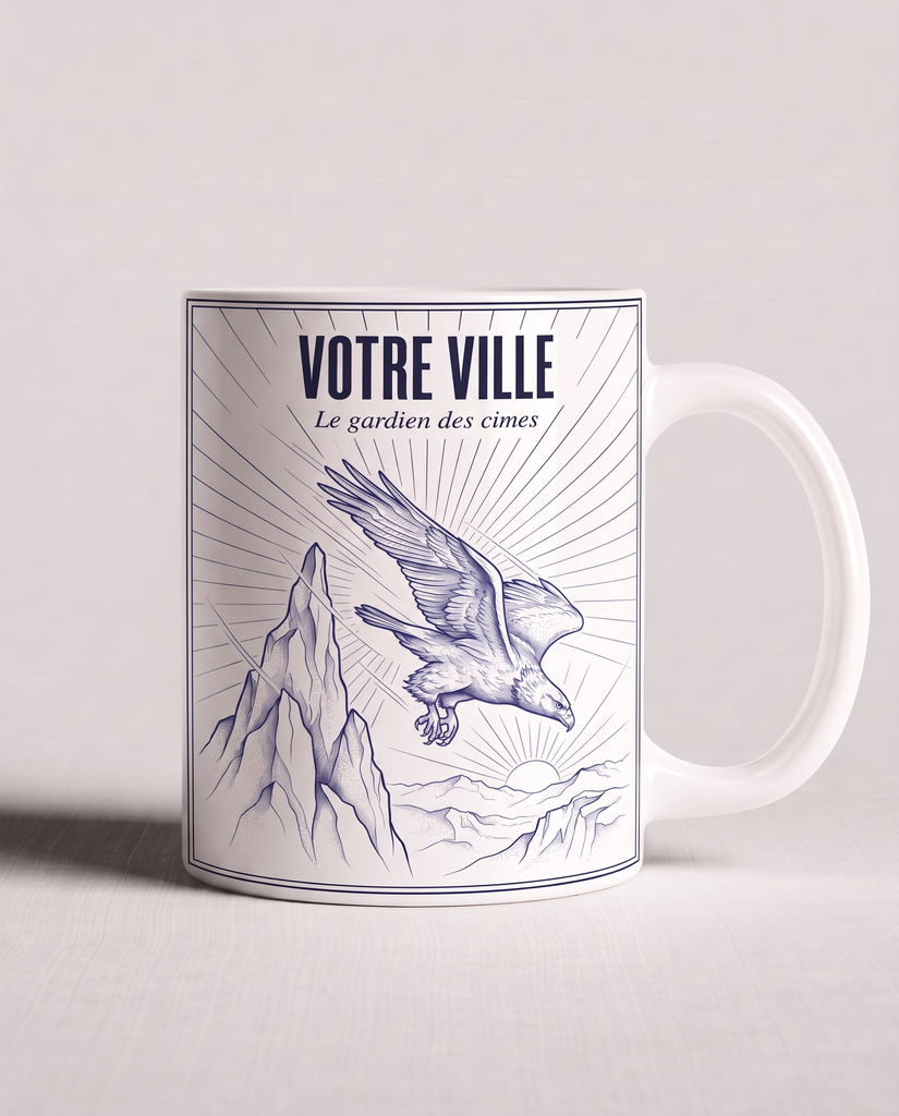 [NAT-ESQ-003_MUG-BRI] NATURA ESQUISSE — Le gardien des cimes (Mug brillant)