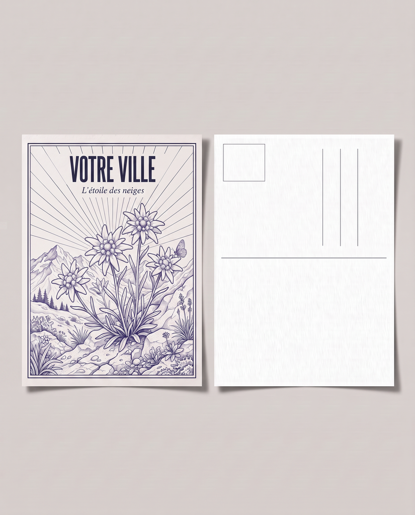 [NAT-ESQ-004_CP] NATURA ESQUISSE — L’étoile des neiges (Carte postale papier)