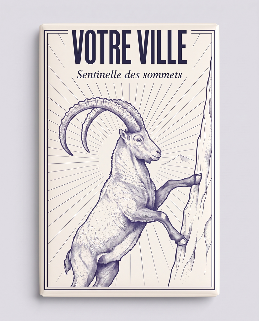 [NAT-ESQ-005_MAG-R] NATURA ESQUISSE — Sentinelle des sommets (Magnet rembordé)
