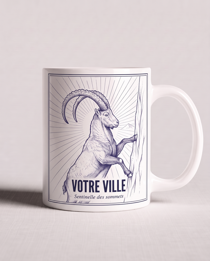 [NAT-ESQ-005_MUG-BRI] NATURA ESQUISSE — Sentinelle des sommets (Mug brillant)
