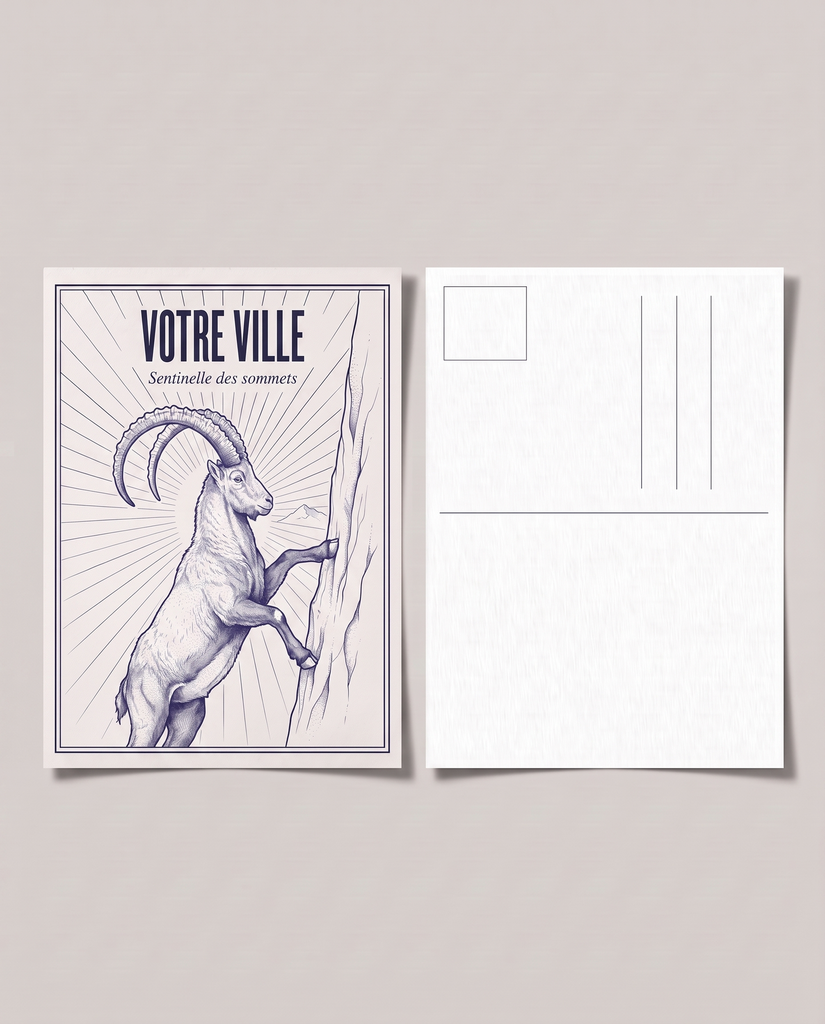 [NAT-ESQ-005_CP] NATURA ESQUISSE — Sentinelle des sommets (Carte postale papier)