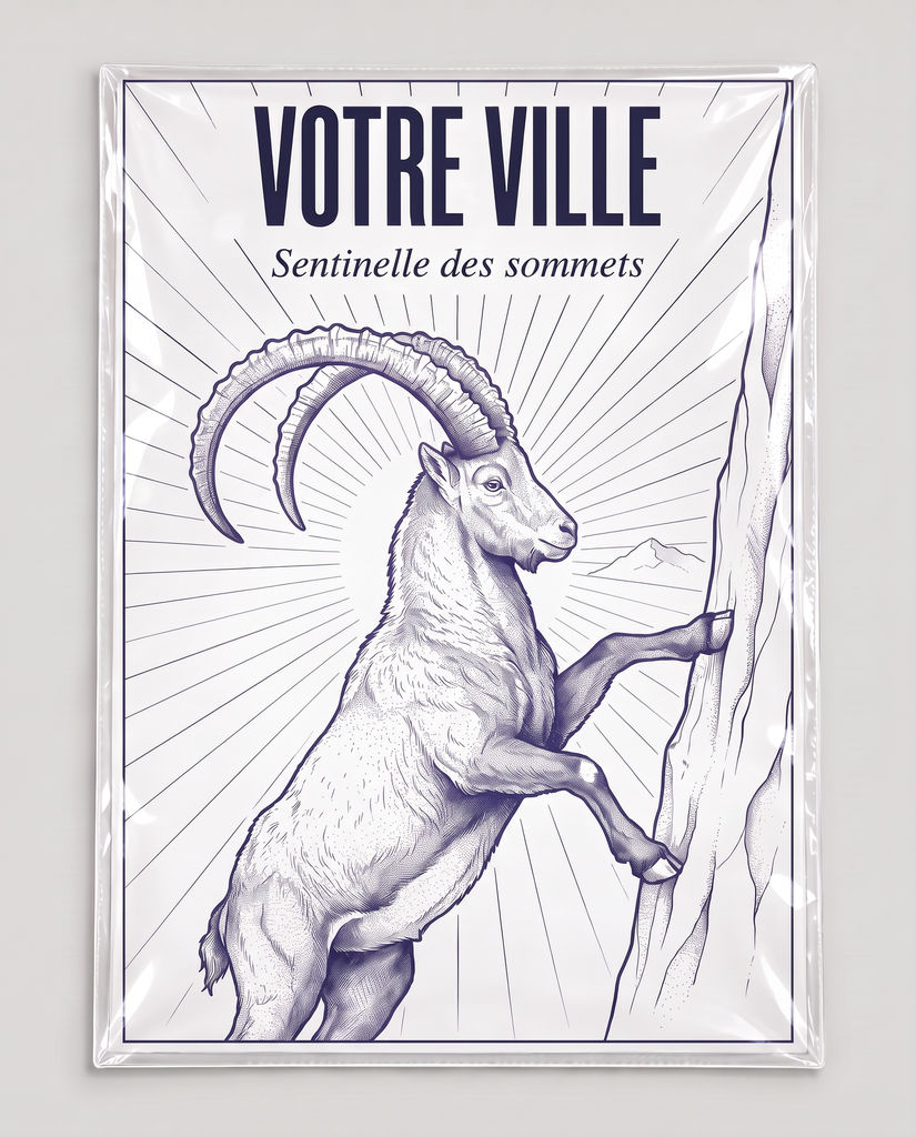 [NAT-ESQ-005_AFF-A3] NATURA ESQUISSE — Sentinelle des sommets (Affiche papier A3)