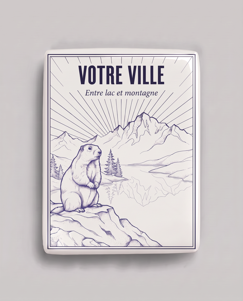 [NAT-ESQ-006_MAG-C] NATURA ESQUISSE — Entre lac et montagne (Magnet céramique)