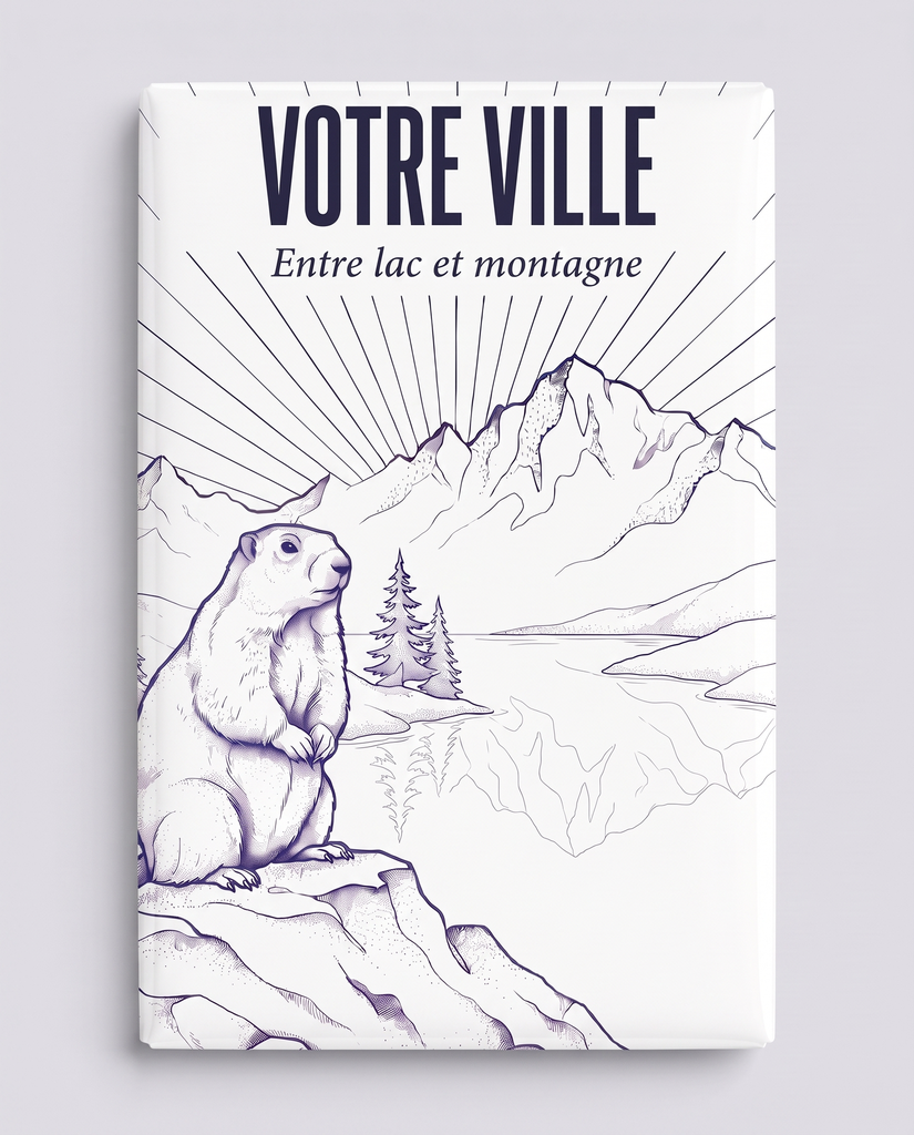 [NAT-ESQ-006_MAG-R] NATURA ESQUISSE — Entre lac et montagne (Magnet rembordé)