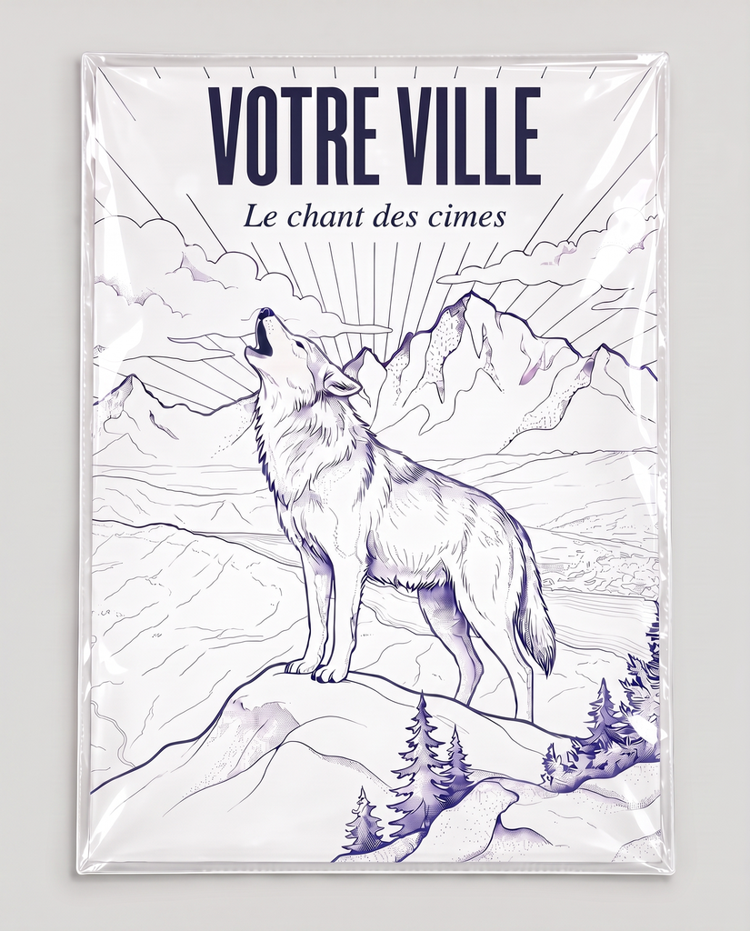 [NAT-ESQ-007_AFF-A4] NATURA ESQUISSE — Le chant des cimes (Affiche papier A4)