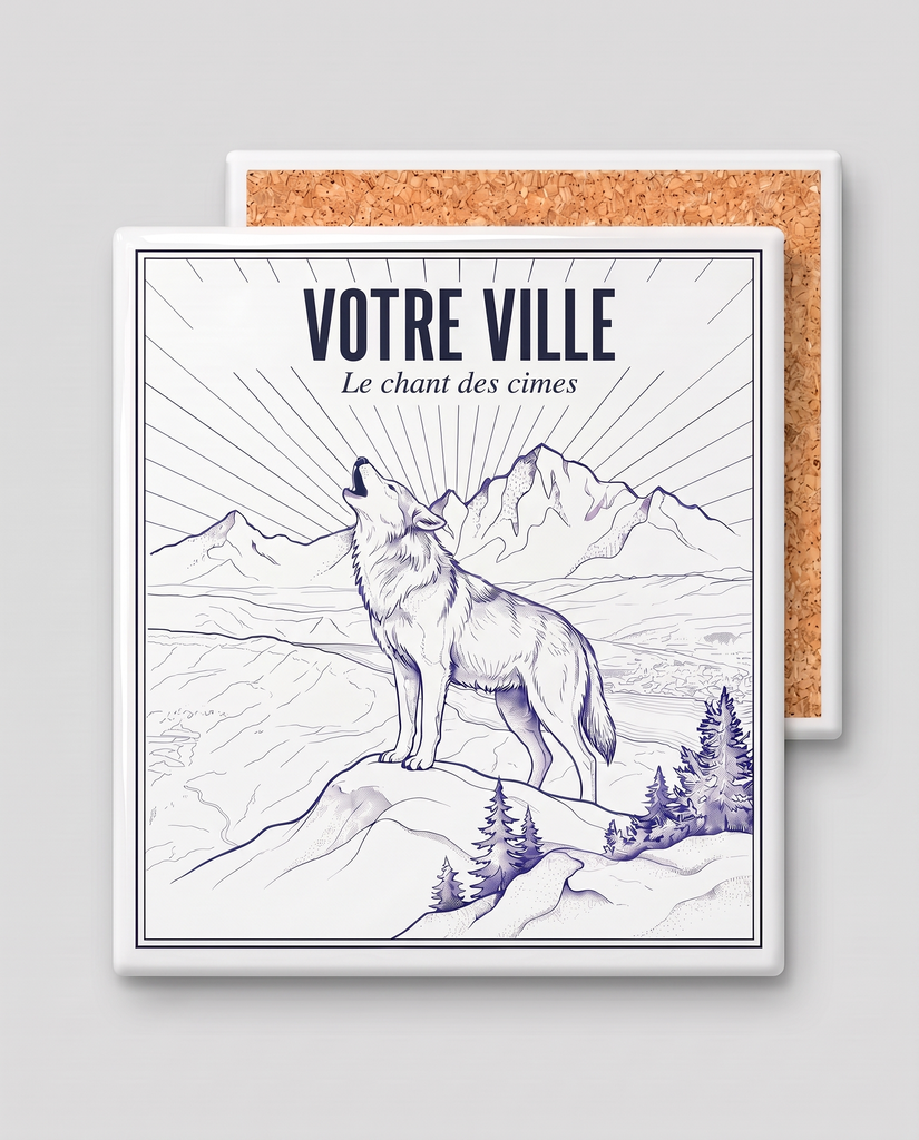 [NAT-ESQ-007_SV-CARRE] NATURA ESQUISSE — Le chant des cimes (Sous-verre carré)