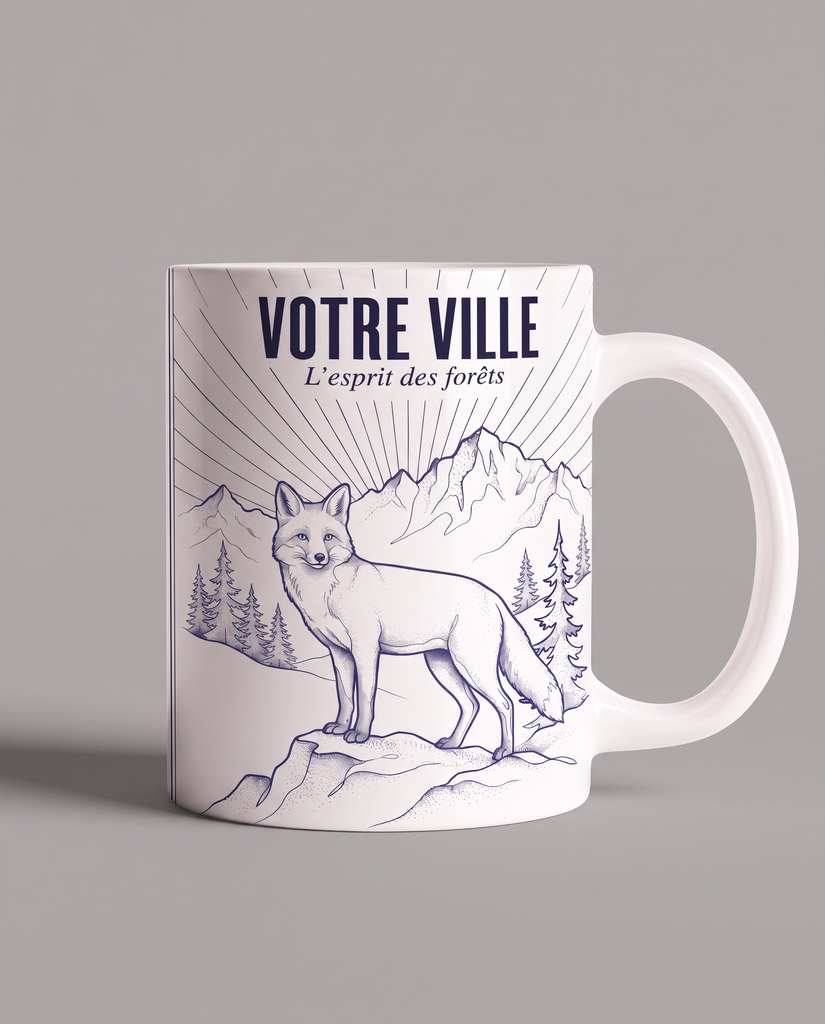[NAT-ESQ-008_MUG-BRI] NATURA ESQUISSE — L’esprit des forêts (Mug brillant)