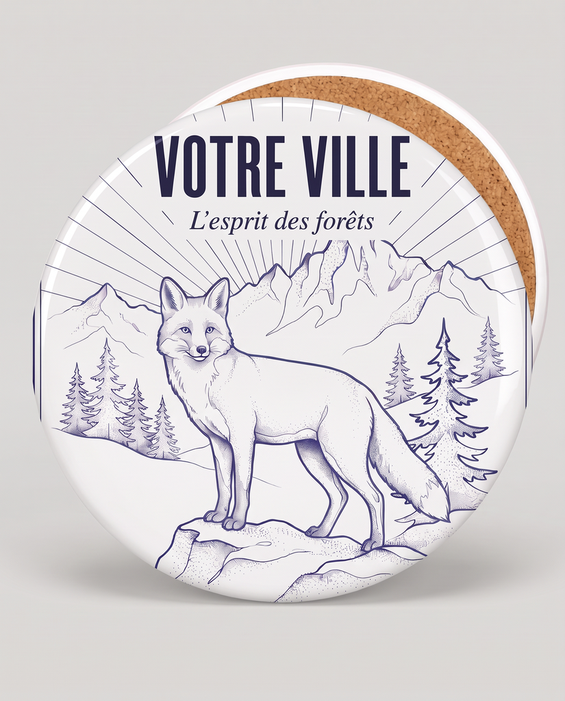 [NAT-ESQ-008_SV-ROND] NATURA ESQUISSE — L’esprit des forêts (Sous-verre rond)