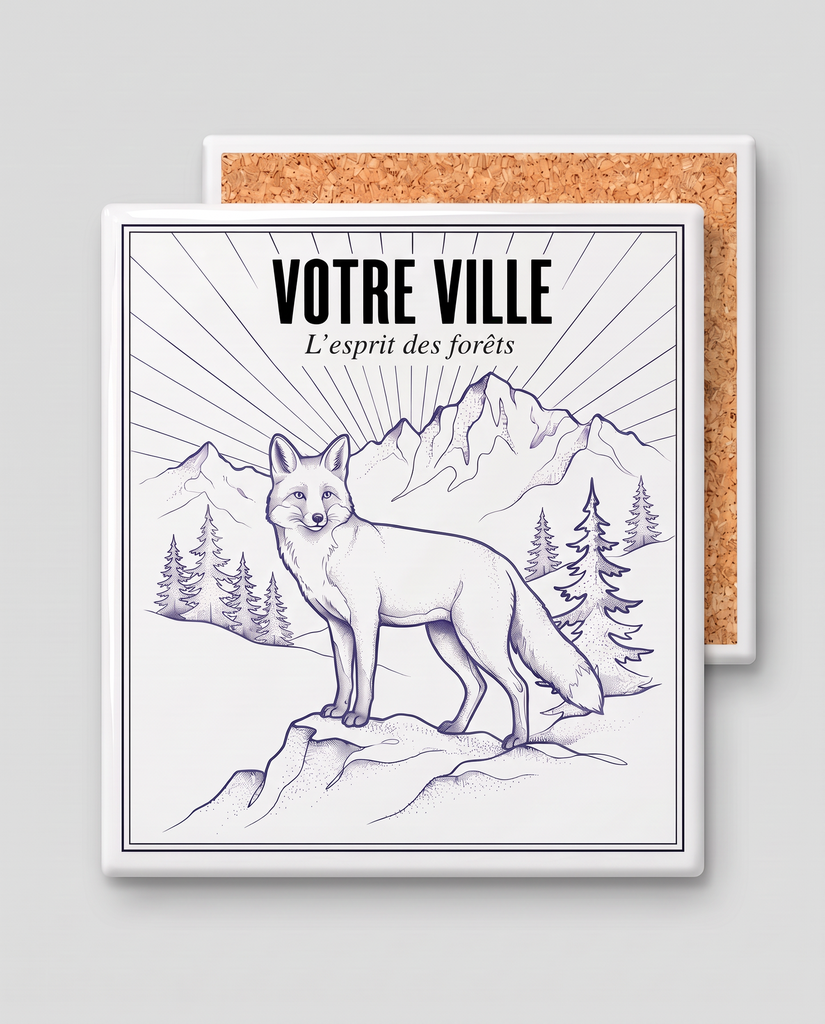 [NAT-ESQ-008_SV-CARRE] NATURA ESQUISSE — L’esprit des forêts (Sous-verre carré)