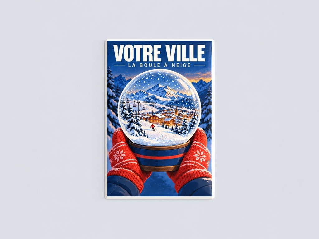 [ILL-GEN-001_MAG-R] ILLUSTRATA — La boule à neige (Magnet rembordé)