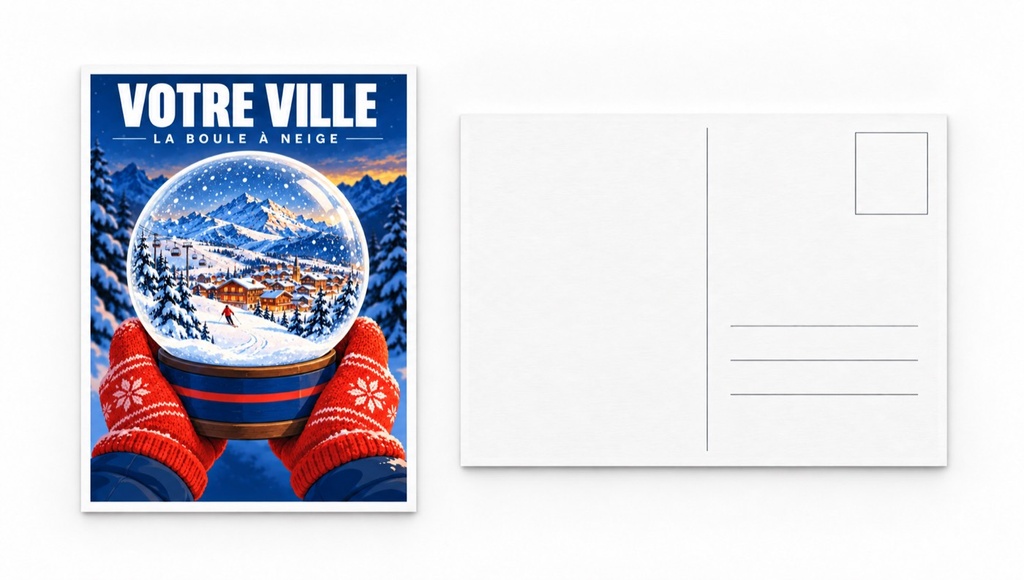 [ILL-GEN-001_CP] ILLUSTRATA — La boule à neige (Carte postale papier)
