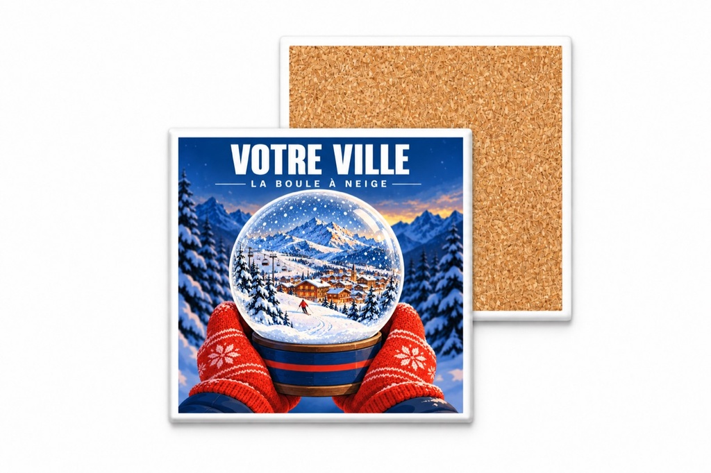 [ILL-GEN-001_SV-CARRE] ILLUSTRATA — La boule à neige (Sous-verre carré)
