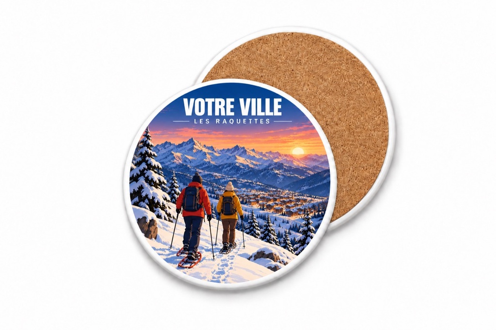 [ILL-GEN-002_SV-ROND] ILLUSTRATA — Les raquettes (Sous-verre rond)