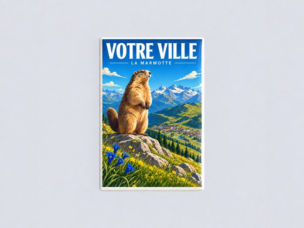 [ILL-GEN-003_MAG-R] ILLUSTRATA — La marmotte d’été (Magnet rembordé)