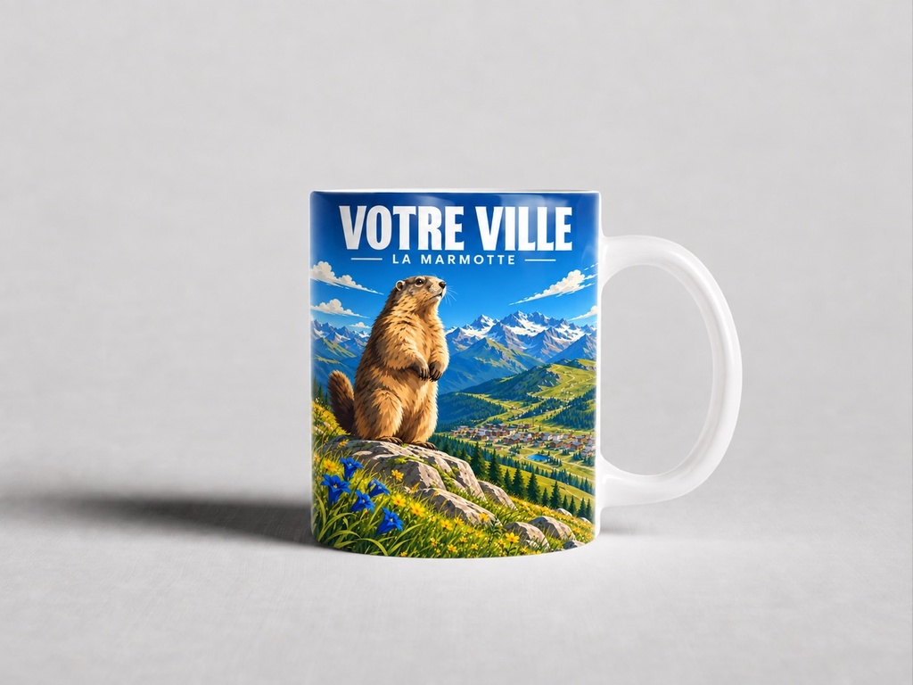 [ILL-GEN-003_MUG-MAT] ILLUSTRATA — La marmotte d’été (Mug mat)