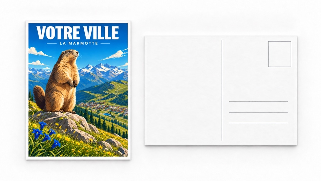 [ILL-GEN-003_CP] ILLUSTRATA — La marmotte d’été (Carte postale papier)