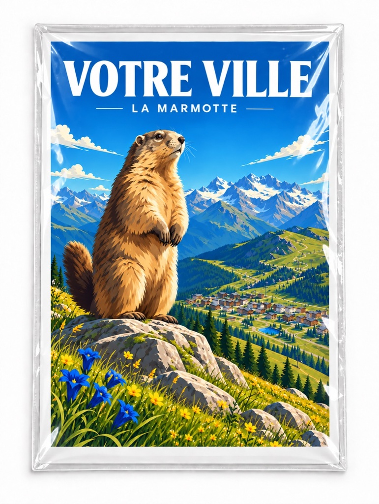 [ILL-GEN-003_AFF-A4] ILLUSTRATA — La marmotte d’été (Affiche papier A4)