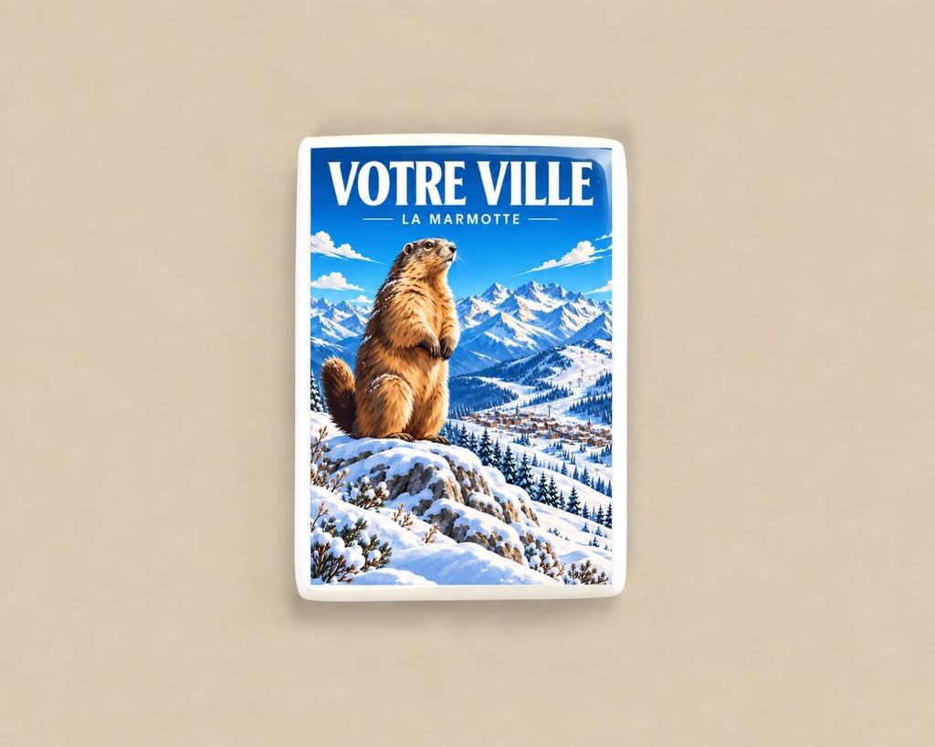 [ILL-GEN-004_MAG-C] ILLUSTRATA — La marmotte d’hiver (Magnet céramique)