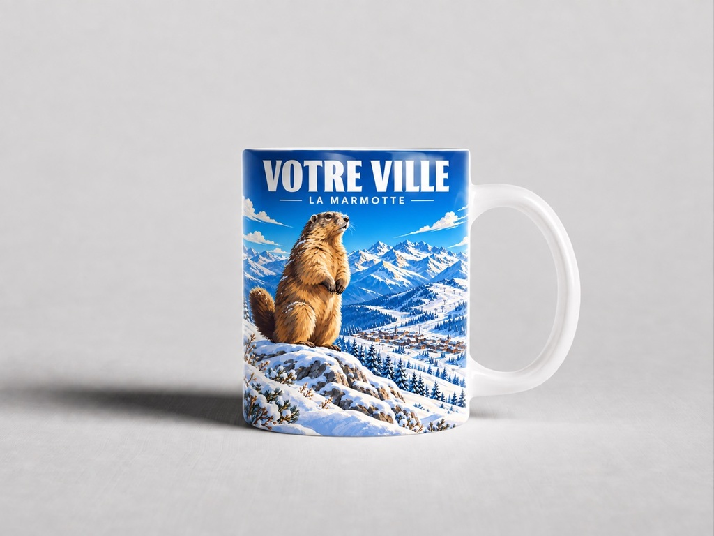 [ILL-GEN-004_MUG-MAT] ILLUSTRATA — La marmotte d’hiver (Mug mat)