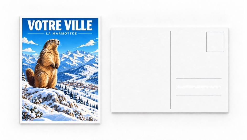 [ILL-GEN-004_CP] ILLUSTRATA — La marmotte d’hiver (Carte postale papier)
