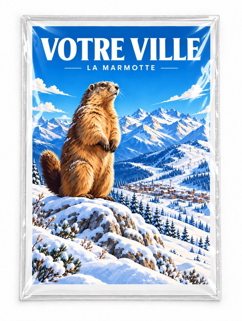 [ILL-GEN-004_AFF-A4] ILLUSTRATA — La marmotte d’hiver (Affiche papier A4)