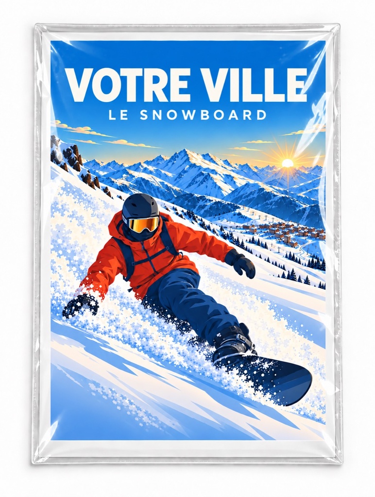 [ILL-GEN-005_AFF-A3] ILLUSTRATA — Le snowboard (Affiche papier A3)