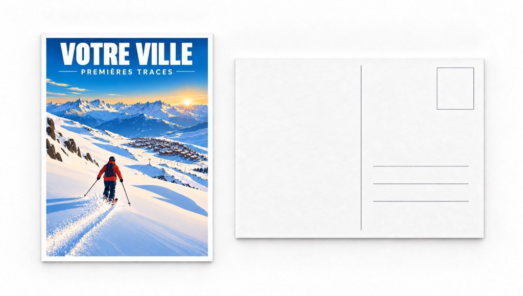 [ILL-GEN-006_CP] ILLUSTRATA — Premières traces — descente (Carte postale papier)