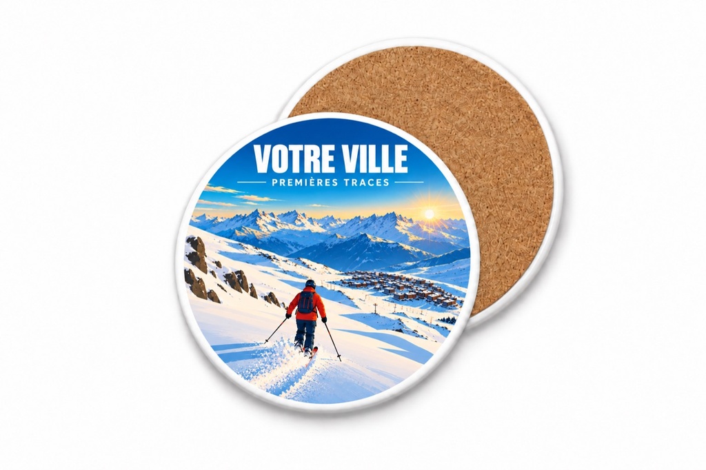 [ILL-GEN-006_SV-ROND] ILLUSTRATA — Premières traces — descente (Sous-verre rond)