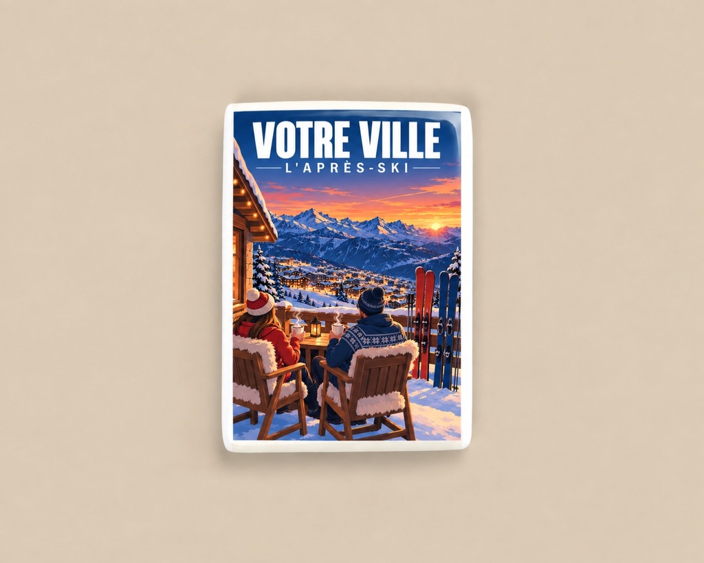 [ILL-GEN-007_MAG-C] ILLUSTRATA — L’après-ski (Magnet céramique)