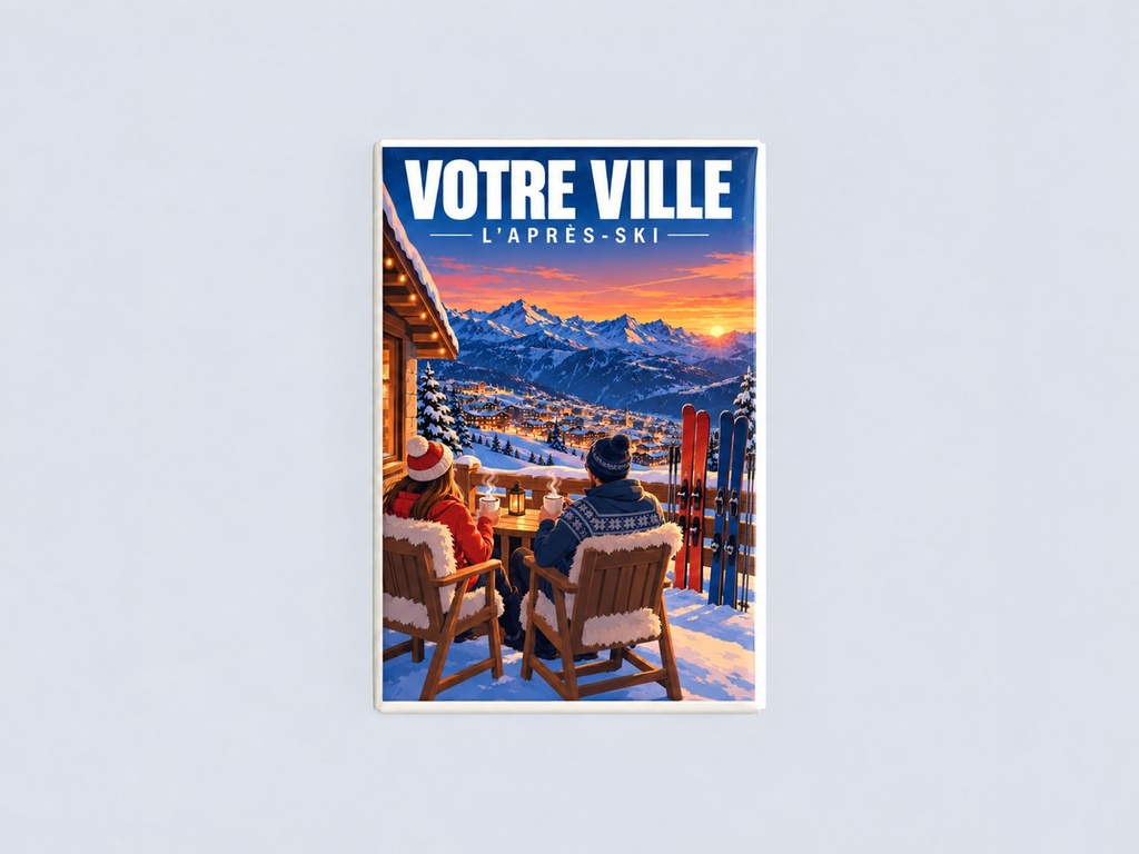 [ILL-GEN-007_MAG-R] ILLUSTRATA — L’après-ski (Magnet rembordé)