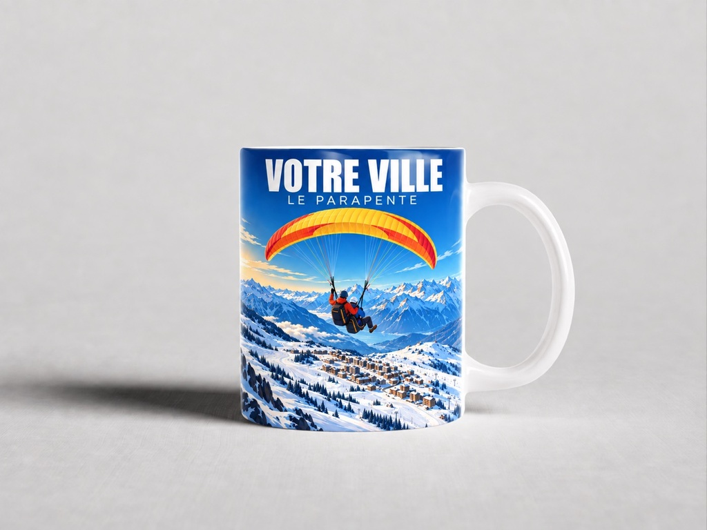[ILL-GEN-008_MUG-MAT] ILLUSTRATA — Le parapente (Mug mat)