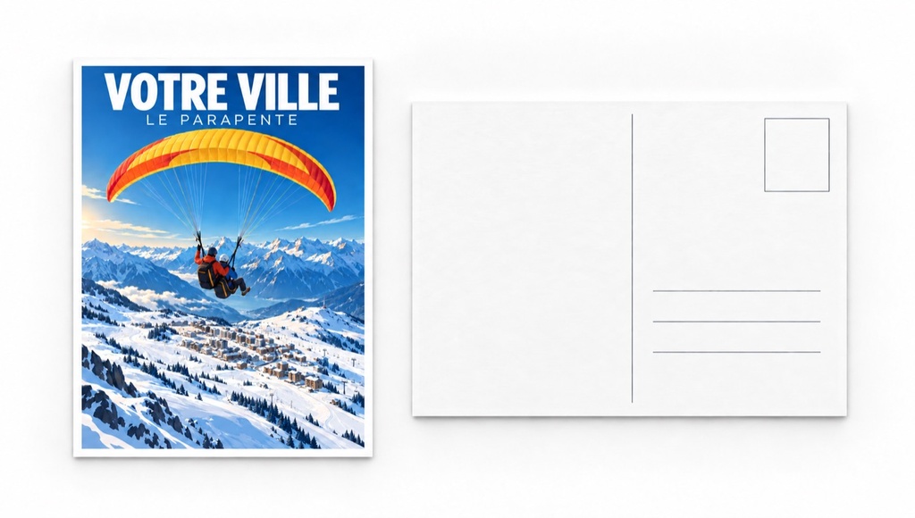 [ILL-GEN-008_CP] ILLUSTRATA — Le parapente (Carte postale papier)